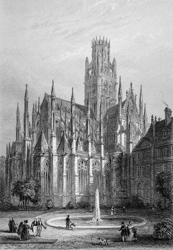Normandie rouen abbatiale - :,