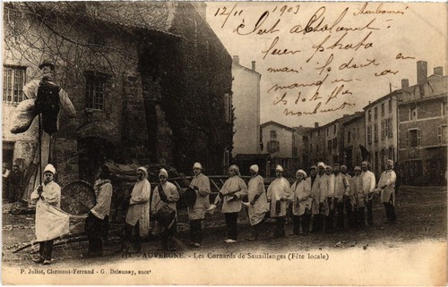 Cpa auvergne sauxillanges fete - cpa,