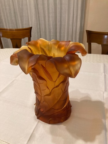 Vase pâte cristal ambre - vase, de