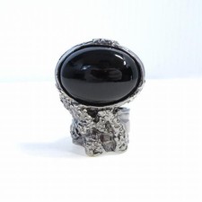Bague Arty cabochon onyx noir