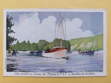cpa Illustration Marine Léon HAFFNER Les PILOTINS CPSF à BOUAFLES les ANDELYS