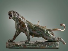 ''Lionne aux flèches'' par Charles Valton (1851-1918) - fonte SIOT