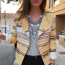 ZARA YELLOW JACQUARD AZTEC