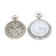 Elgin Set 2 Ancien Ouvert Visage Poche Montres 1897 1923 7j As Is Pièces /