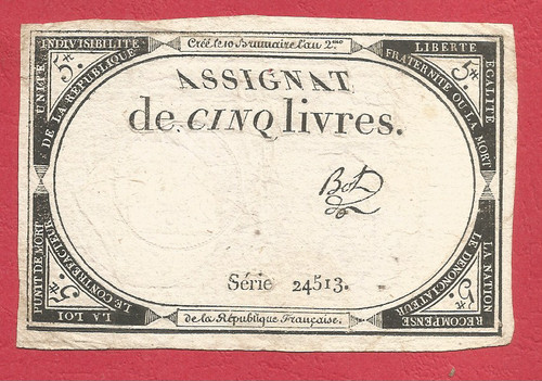 Assignat livres brumaire - 10,