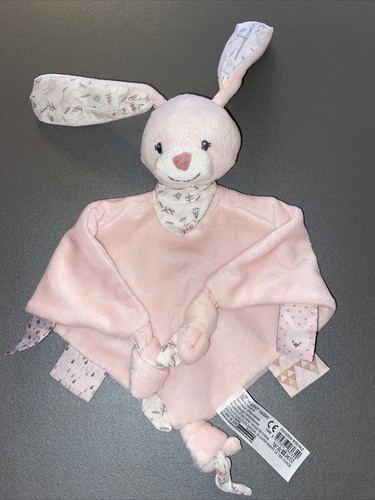 Doudou triangle lapin rose - triangle,