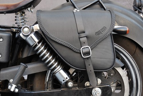 Sacoche cuir pour harley - cuir,