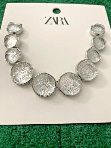 Zara argent résine collier - argent,