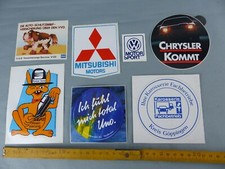 Lot de 8 autocollants Sticker SEAT CHRYSLER VW MITSUBISHI Aufkleber VINTAGE C16