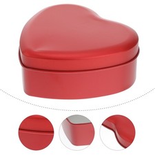  4 pcs Rouge Créatif En Forme de Coeur Boîte En Fer Blanc Doux Peut Exquis Arc