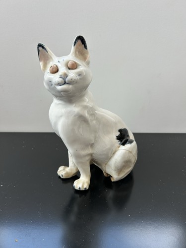 Chat céramique faïence - cÉramique,