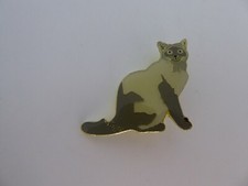 BROCHE / PIN / PASSION DES CHATS / ATLAS / CAT / BRITISH SHORTHAIR SEAL POINT !