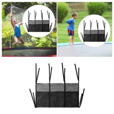 Sac En Filet de Rangement pour Trampoline avec 4 Sangles 3 Poches Organisateur