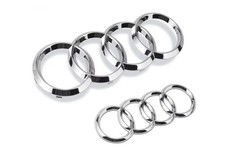2× Emblème Avant Calendre Et Hayon   AUDI Logo Argen Badge A3 A4 A5 A6  273x94mm