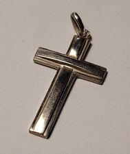 ANCIEN BIJOU PENDENTIF CROIX CROSS ARGENT MASSIF POINÇONNÉ # K31