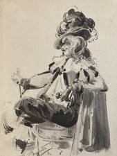 Très beau dessin encre sur - dessin,
