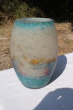 Vase en pâte de verre signé MULLER Frères Lunéville