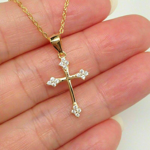 Pendentif croix moissanite