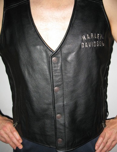 Gilet cuir harley - gilet, harley-davidson