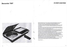 Manuel D'Utilisation Pour Bang Olufsen Beocenter 7007