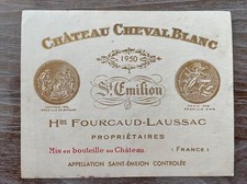 Étiquette Château Cheval Blanc 1950