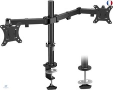BONTEC Support Ecran PC 2 Ecran pour Moniteurs de 13-32 Pouces, Bras Ecran PC