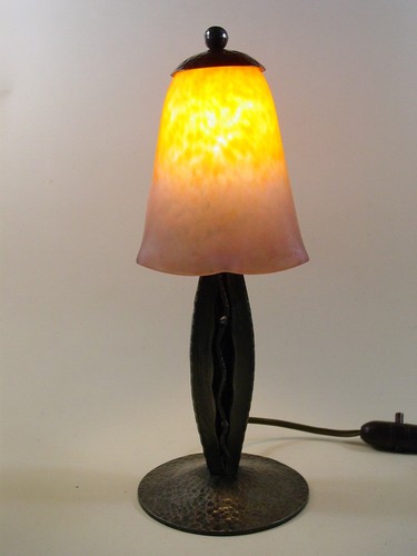 Lampe art déco fer forgé - lampe,