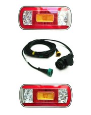 2X Feux Arrière LED Avec Câble De 5 M 13 Broches Pour Remorque Caravane