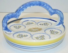 SUPPORT 6 COQUETIERS en céramique HENRIOT QUIMPER OBJET DE VITRINE COLLECTION 