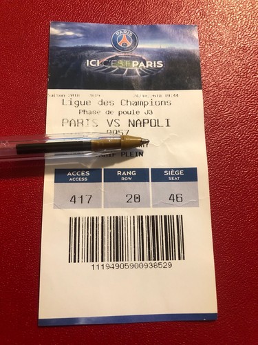 Rare ticket billet psg - billet,