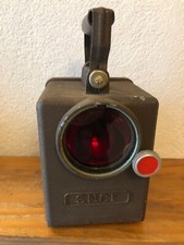 ❤️Superbe et  ancienne lampe lanterne train chemin vintage 2 feux blanc et rouge