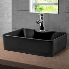 Lavabo en céramique noir mat