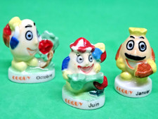 Lot de 3 Fèves PUBLICITAIRES " COQUY " mois de l'année