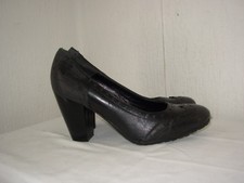 SALAMANDER Escarpins Femme cuir noir et gris P.36 (chausse grand)