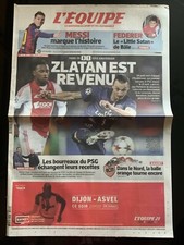 L'Equipe Journal 26/11/2014; Ligue champions; Paris-SG-Ajax Amsterdam 3-1/ Messi