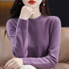 Femme Faux Cachemire Pull Slim