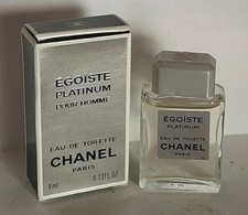 Miniature Égoïste Platinium de Chanel Eau de Toilette 4ml boite en très bon état