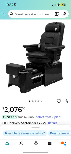 Pedicure chair plumbing - pedicure,