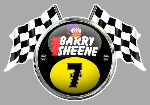 Barry sheene flags sticker - sheene,