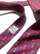 HERMES VINTAGE ÉTRIERS D'ÉQUITATION CRAVATE CHAÎNE BOUCLE CEINTURES HAUT DE G...