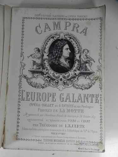Campra europe galante opera - l',
