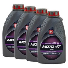 L'Huile De Moteur Lukoil Moto 4T Pro 56316061 SAE 10W-40 4 X 1 L Adly / Herchee