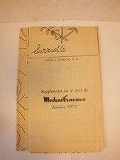 PATRON SUPPLEMENT MODES ET TRAVAUX Janvier 1973 NAPPERON BRODERIE MERCERIE