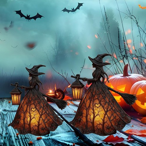 Lampe sorcière halloween - lampe,