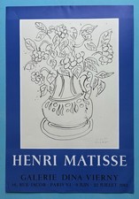 Rare Affiche Originale de 1982 Henri MATISSE Galerie Dina Vierny Mourlot Paris