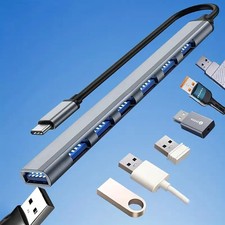 Adaptateur Hub Alu USB C vers USB 3.0-7 Ports MacBook, Mac Pro/Mini, iMac PS5