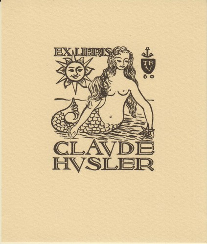 Libris claude husler - ex-libris,