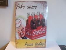 plaque publicitaire COCA-COLA