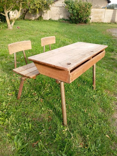 Ancien pupitre bureau - bureau, ecolier