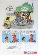 AFFICHE 1977 MOTO YAMAHA 125 RDX D'IETEREN SPORT BELGIQUE BD BANDE DESSINEE 